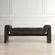 Grafton Distressed Charcoal Upholstered Accent Bench