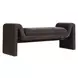 Grafton Distressed Charcoal Upholstered Accent Bench