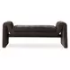 Grafton Distressed Charcoal Upholstered Accent Bench