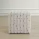 Fairmont White Upholstered Square Ottoman