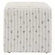 Fairmont White Upholstered Square Ottoman