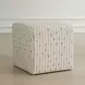 Fairmont White Upholstered Square Ottoman