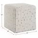 Fairmont White Upholstered Square Ottoman