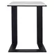Belmont Black and White Rectangular Marble Top Accent Table