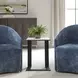 Belmont Black and White Rectangular Marble Top Accent Table