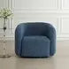 Kingsley Blueberry Upholstered Swivel Barrel Chair