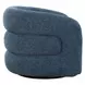 Kingsley Blueberry Upholstered Swivel Barrel Chair