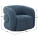 Kingsley Blueberry Upholstered Swivel Barrel Chair