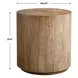 Langston Natural Oatmeal Round Side Table