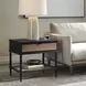 Oakley Matte Black and Brown Rectangular Side Table