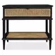 Oakley Matte Black and Brown Rectangular Side Table