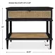 Oakley Matte Black and Brown Rectangular Side Table