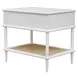 Oakley White and Brown Rectangular Side Table