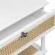 Oakley White and Brown Rectangular Side Table