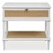 Oakley White and Brown Rectangular Side Table
