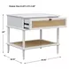 Oakley White and Brown Rectangular Side Table