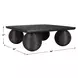 Grafton Distressed Black Rectangular Coffee Table