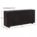 Stevenson Ebony 4 Door Accent Cabinet