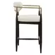 Alden Off White and Black Upholstered Counter Height Stool