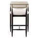 Alden Off White and Black Upholstered Counter Height Stool