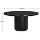 Fairmont Black 60" Round Dining Table