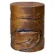 Oakley Natural Teak and Silver Accent Stool