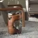 Oakley Natural Teak and Silver Accent Stool