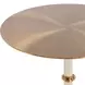 Monterey White and Brass Round Accent Table