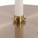 Monterey White and Brass Round Accent Table
