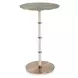 Monterey White and Brass Round Accent Table