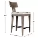 Fairmont Oyster White Outdoor Counter Height Stool
