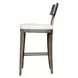 Fairmont Oyster White Upholstered Outdoor Bar Stool