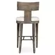 Fairmont Oyster White Upholstered Outdoor Bar Stool