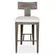 Fairmont Oyster White Upholstered Outdoor Bar Stool