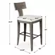 Fairmont Oyster White Upholstered Outdoor Bar Stool