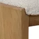 Port Texture White Upholstered Small Accent Bench