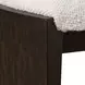 Port Texture White and Walnut Upholstered Small Accent Bench