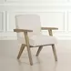 Hamilton White Upholstered Dining Arm Chair