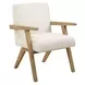 Hamilton White Upholstered Dining Arm Chair