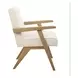 Hamilton White Upholstered Dining Arm Chair