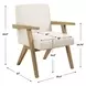 Hamilton White Upholstered Dining Arm Chair