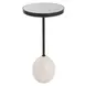 Fairmont Bronze and Latte Round Glass Top Accent Table