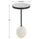 Fairmont Bronze and Latte Round Glass Top Accent Table
