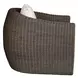 Belmont Oyster White and Mocha Upholstered Outdoor Lounge Chair