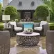 Belmont Oyster White and Mocha Upholstered Outdoor Lounge Chair