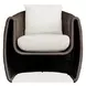 Belmont Oyster White and Mocha Upholstered Outdoor Lounge Chair