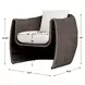 Belmont Oyster White and Mocha Upholstered Outdoor Lounge Chair
