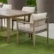 Borneo Oyster White Upholstered Outdoor Dining Chair