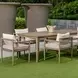 Borneo Oyster White Upholstered Outdoor Dining Chair