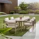 Borneo Oyster White Upholstered Outdoor Dining Chair